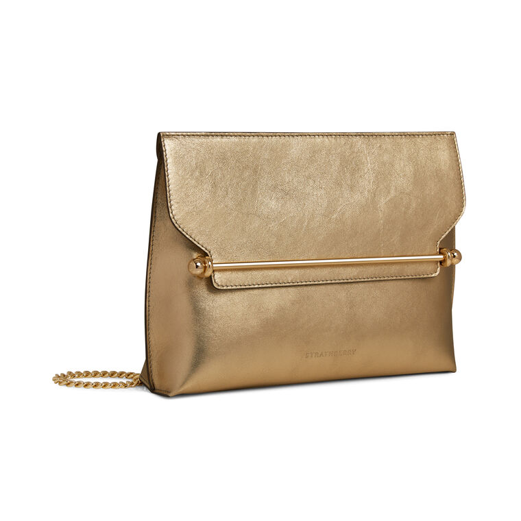 Metallic Foil Leather Stylist Clutch image number null