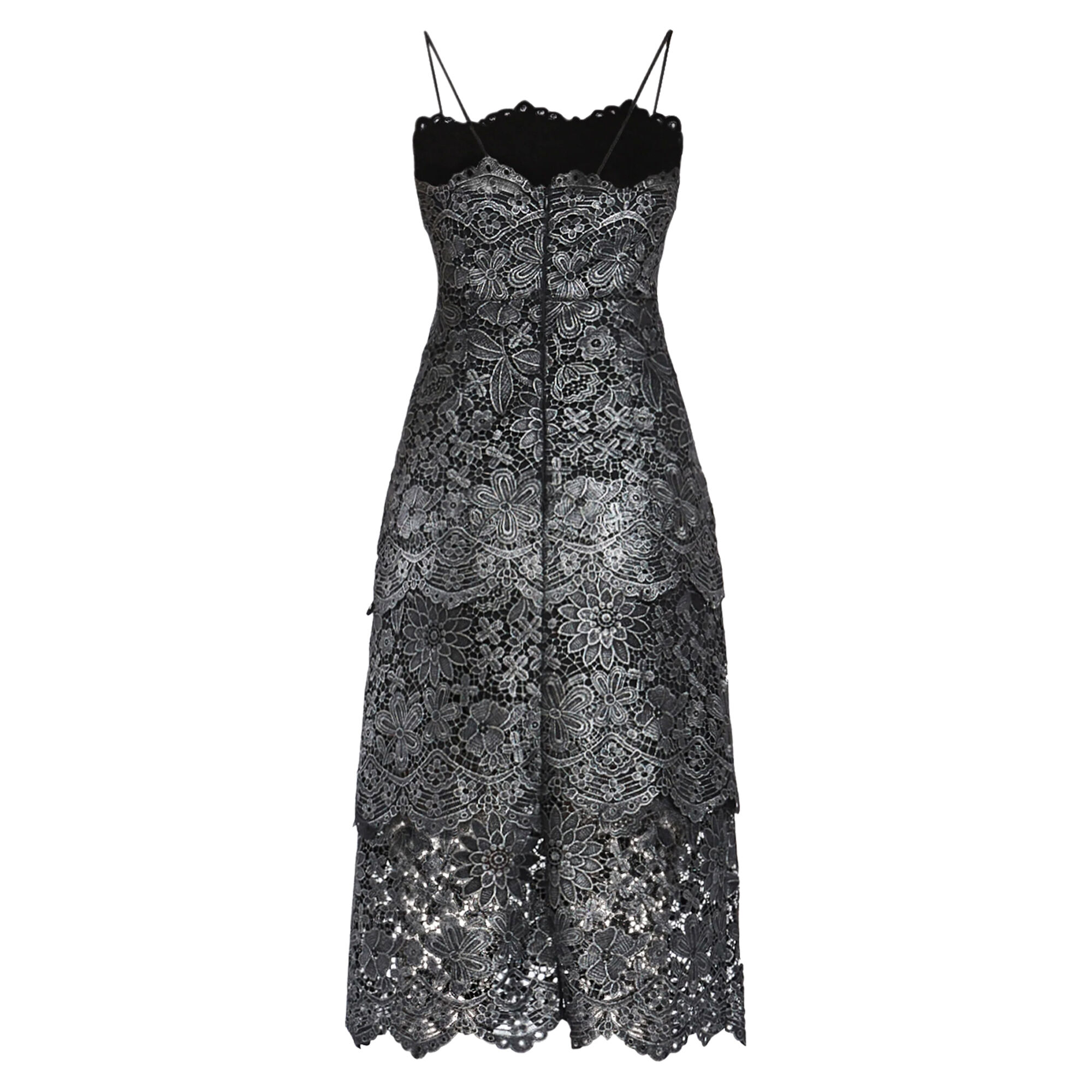 【suzen】Poiten lace dress Long Sleeve Guipure Lace Gown – St. John Knits