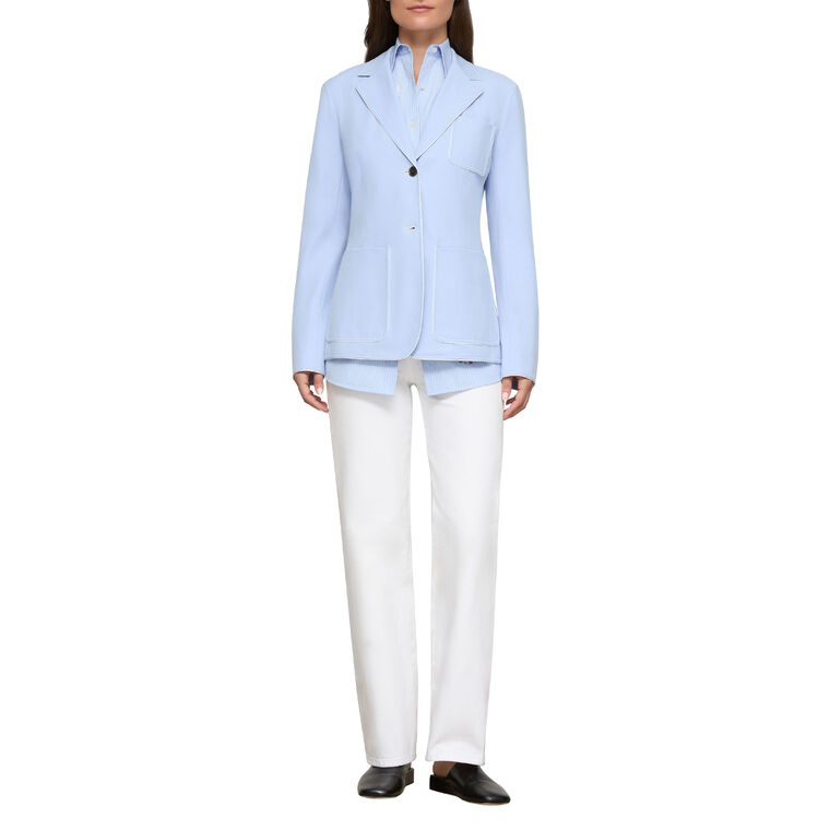 Three Pocket Blazer With Contrast Trim image number null