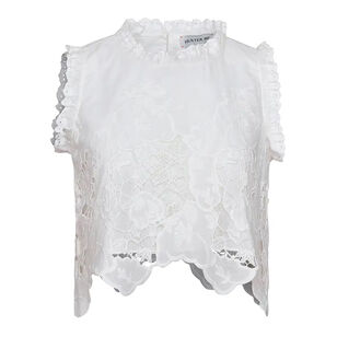 Francesca Sleeveless Lace Cropped Top