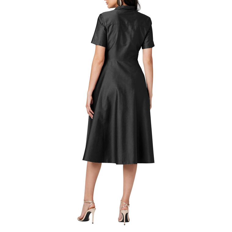 Megan Tie-Front Midi Shirt Dress image number null