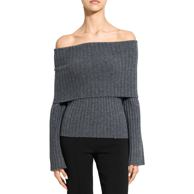 Bell Sleeve Off-The-Shoulder Sweater image number null