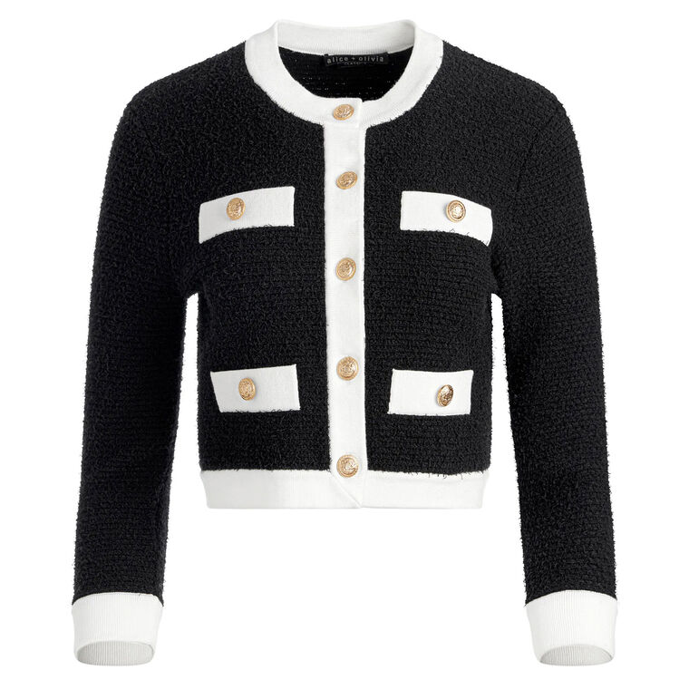 Claira Cropped Button Front Cardigan image number null