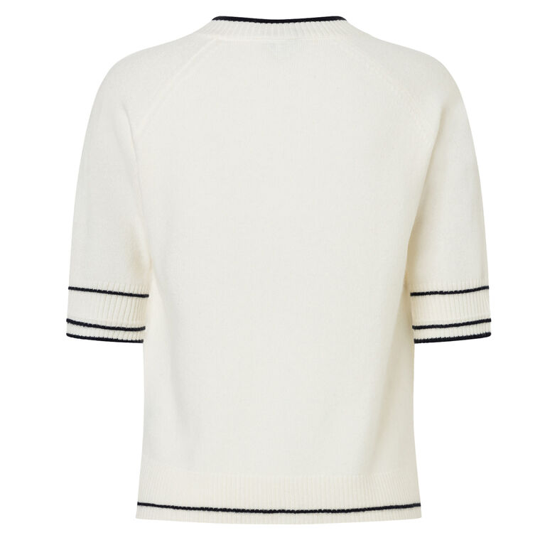 Chiri Short Sleeve V-Neck Sweater image number null