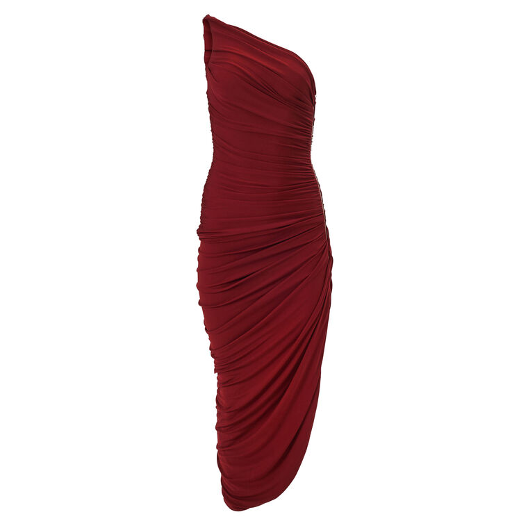 Asymmetric Ruched Midi Dress image number null