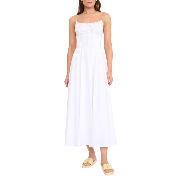 Margi Sleeveless Pleated-Waist Midi Dress image number null