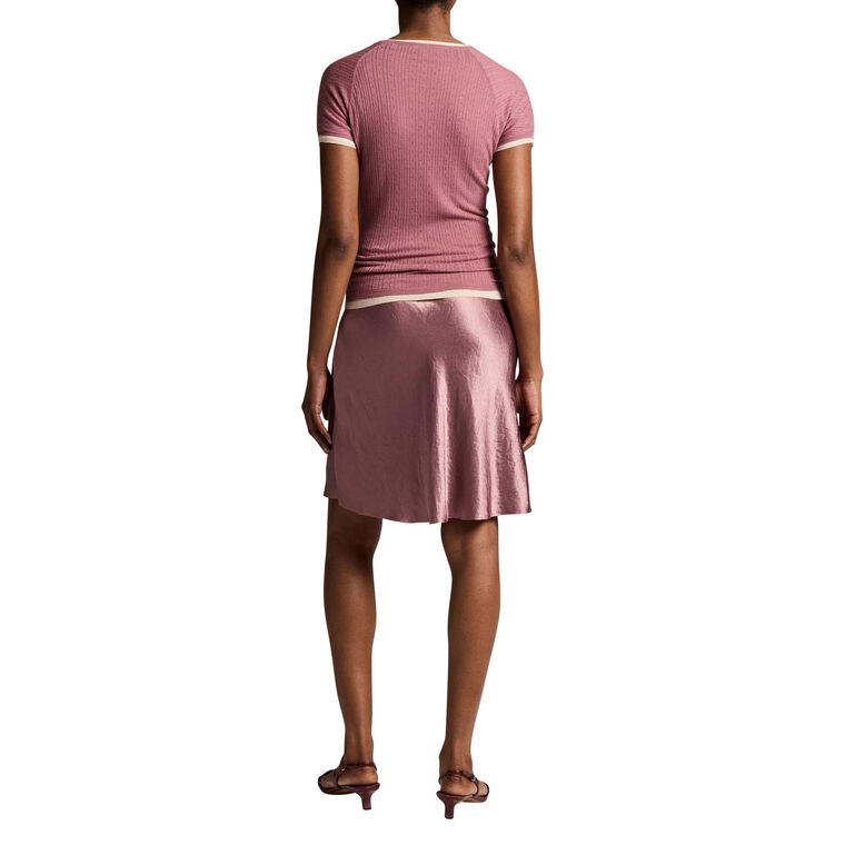 Short Slip Skirt With Lingerie Trim image number null