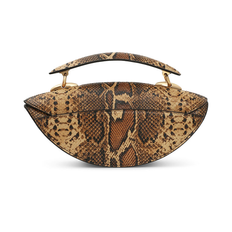 Wavelength Snake Print Top Handle Bag image number null