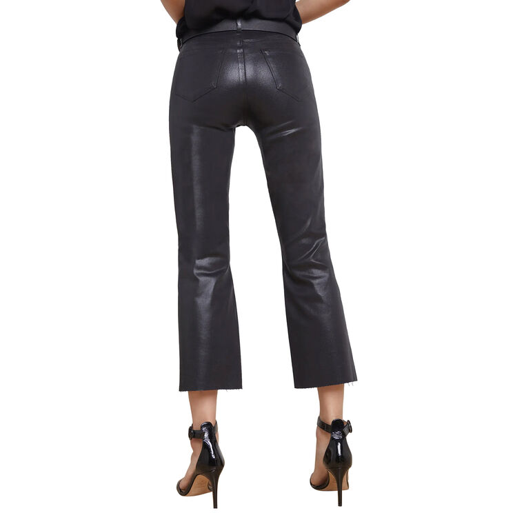 Kendra Coated High-Rise Cropped Flare Jean image number null