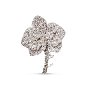 Orchid On Ice Brooch