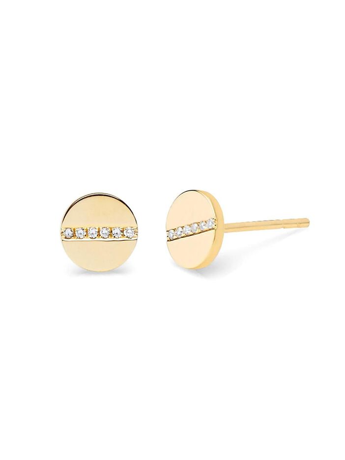 Diamond Screw Stud Earring image number null