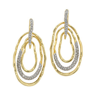 Solanales Crystal Pave Mobile Post Earrings