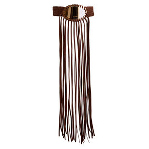 Maya Leather Belt With Oversized Buckle