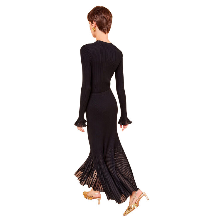 Vera Rib Knit Midi Skirt image number null