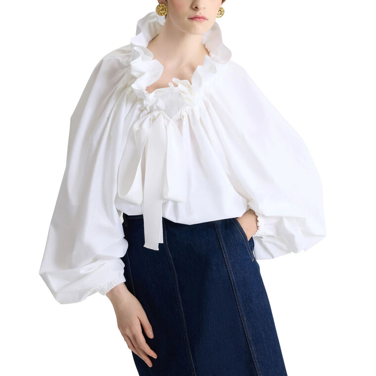 Iconic Cotton Poplin Volume Top image number null