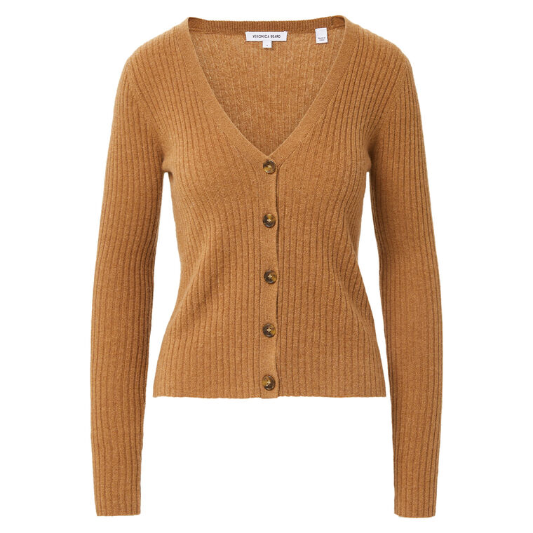 Thelma Ribbed V-Neck Cashmere Cardigan image number null