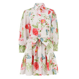 Essie 3/4-Sleeve Cotton Poplin Mini Dress