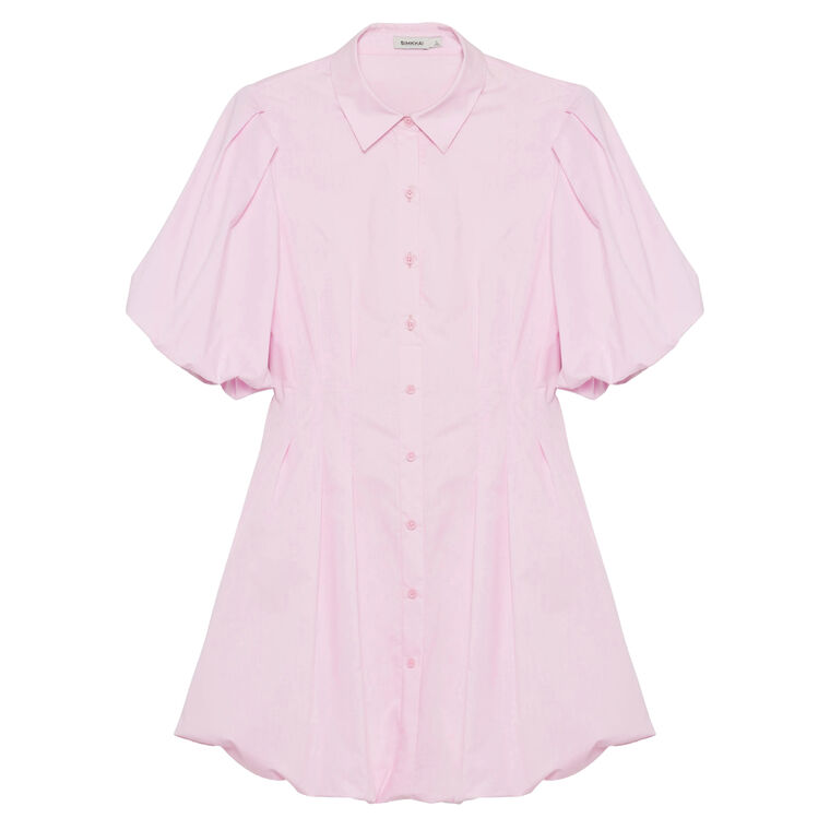 Cleo Balloon Sleeve Pintuck Mini Dres image number null