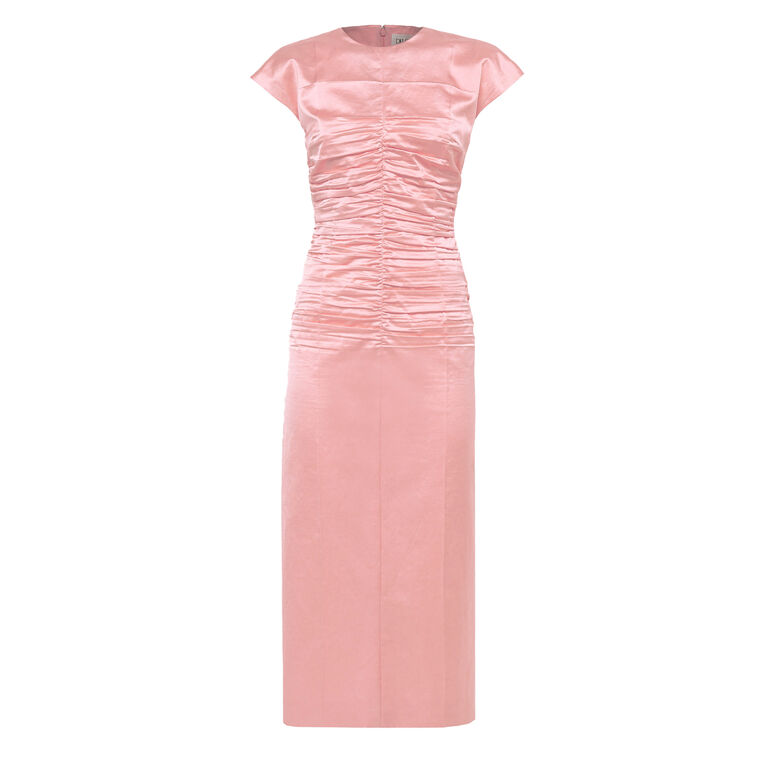 Sheath Midi Dress With Pressed Draping Effect image number null