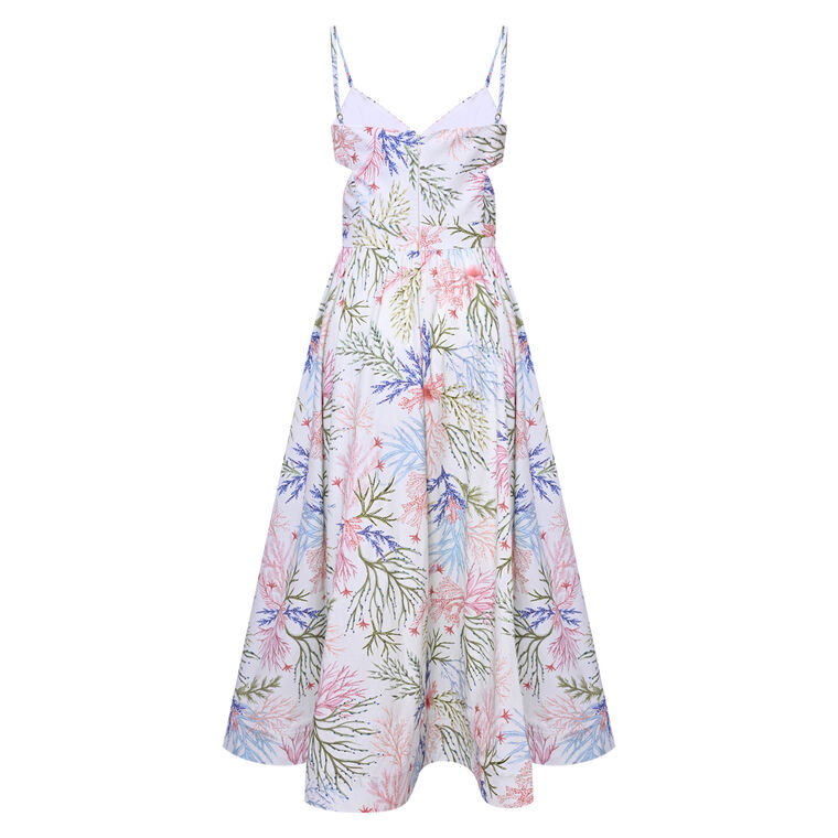 Sleeveless Seaweed Flutter Midi Dress image number null