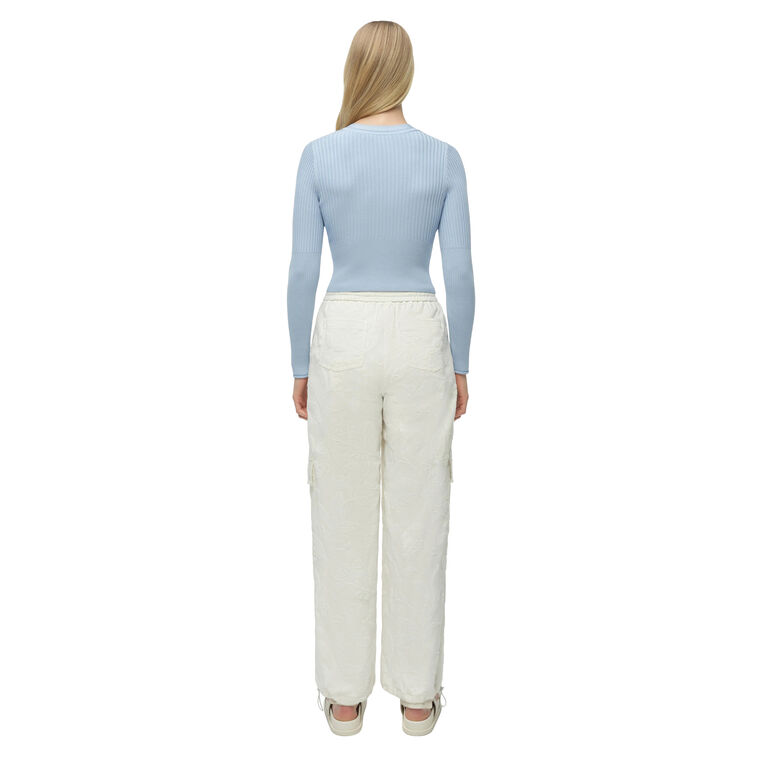 Ailany Long Sleeve Shrunken Rib Knit Cardigan image number null
