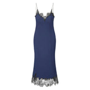 Nadia Sleeveless Lace Trim Midi Dress