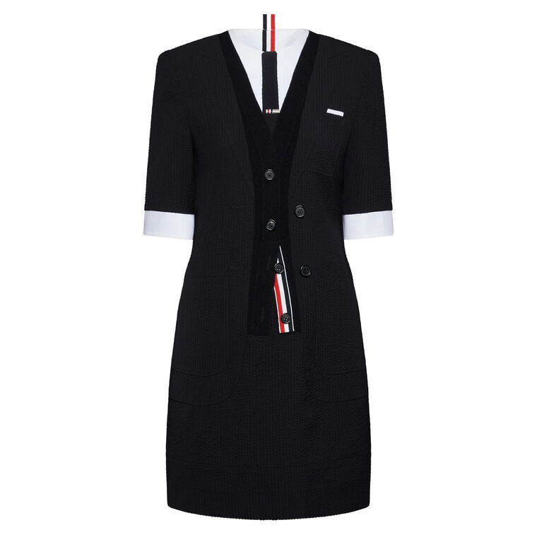 Short Sleeve Patch Pocket Mini Dress image number null