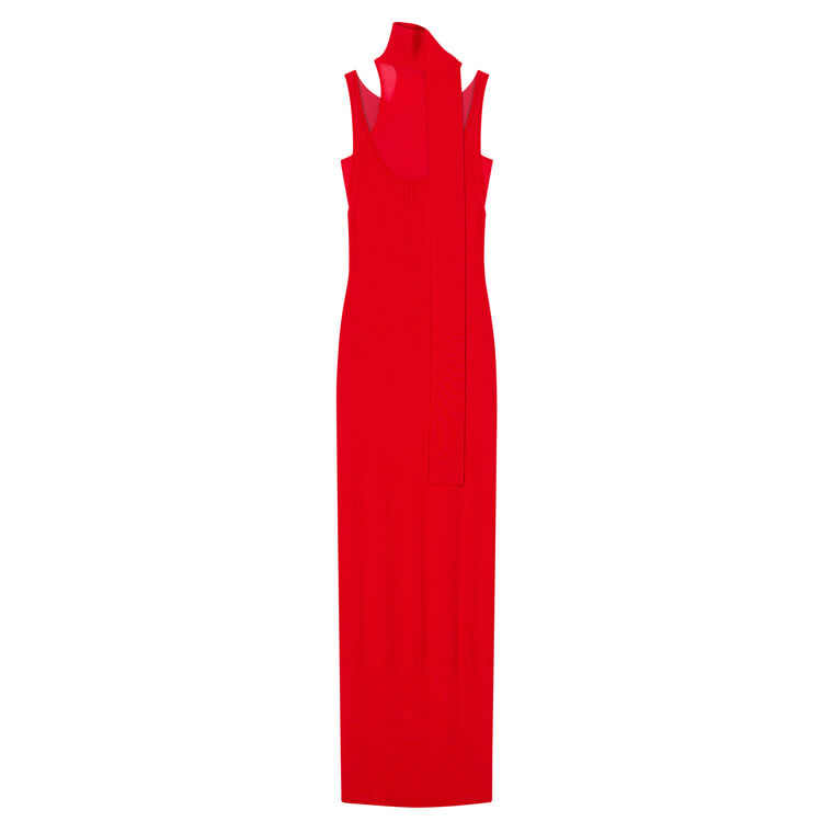 Cay Sleeveless Scarf-Detail Maxi Dress image number null