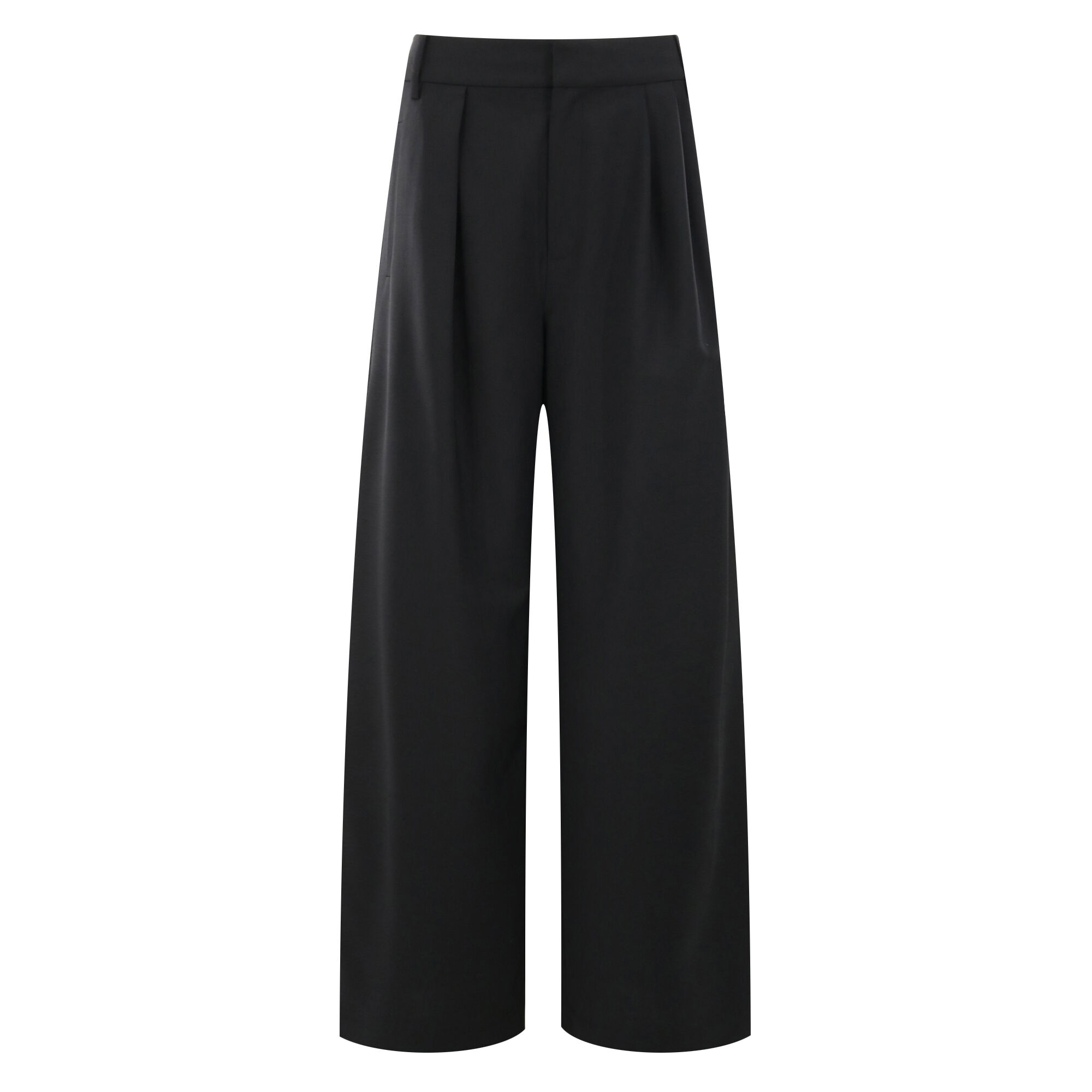 パンツ FEDERICA TOSI Woman Pants Black 40805412 29 THE LOW-WAIST WIDE LEG PANT in BLACK ORGANIC GAUZE – Lisa