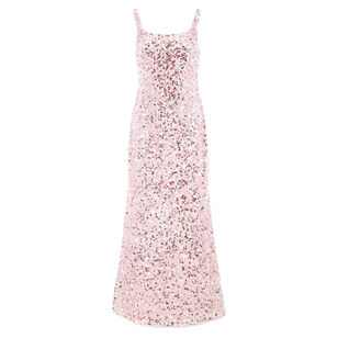 Sequined Low Back Slip Gown