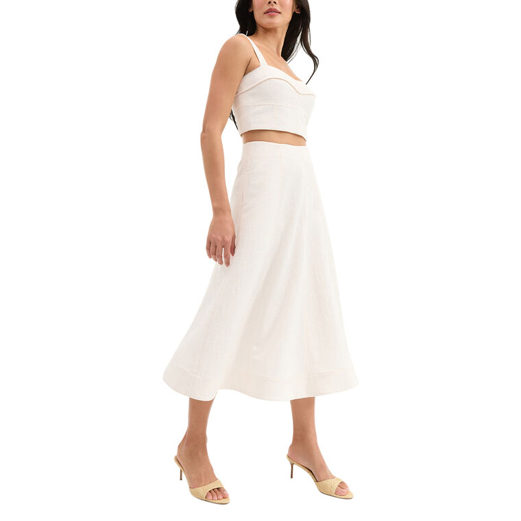 Faxon Sleeveless Jacquard Crop Top image number null