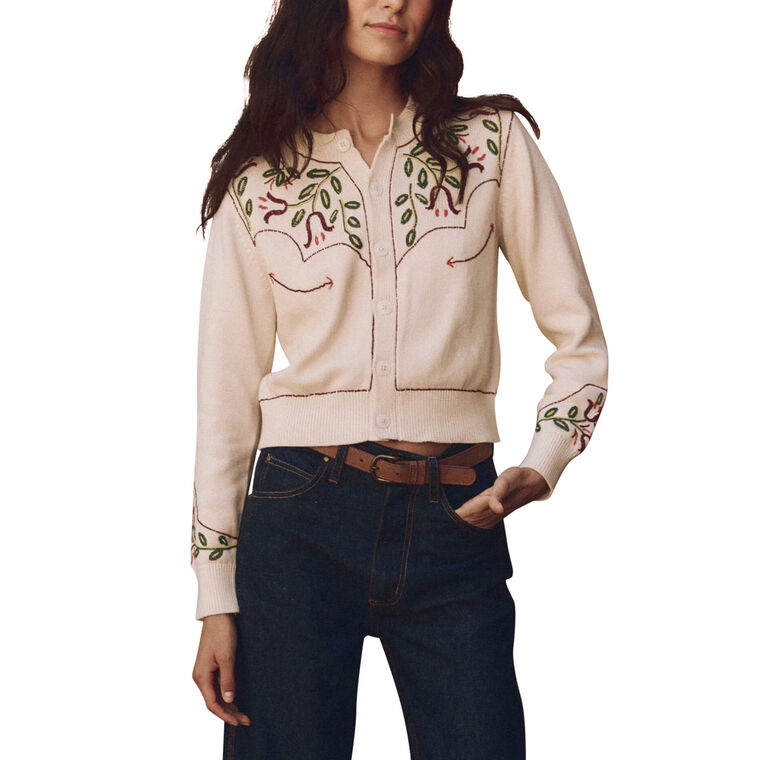 The Western Beaded Cardigan image number null
