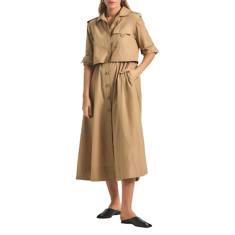 Janine Poplin Trench Dress image number null