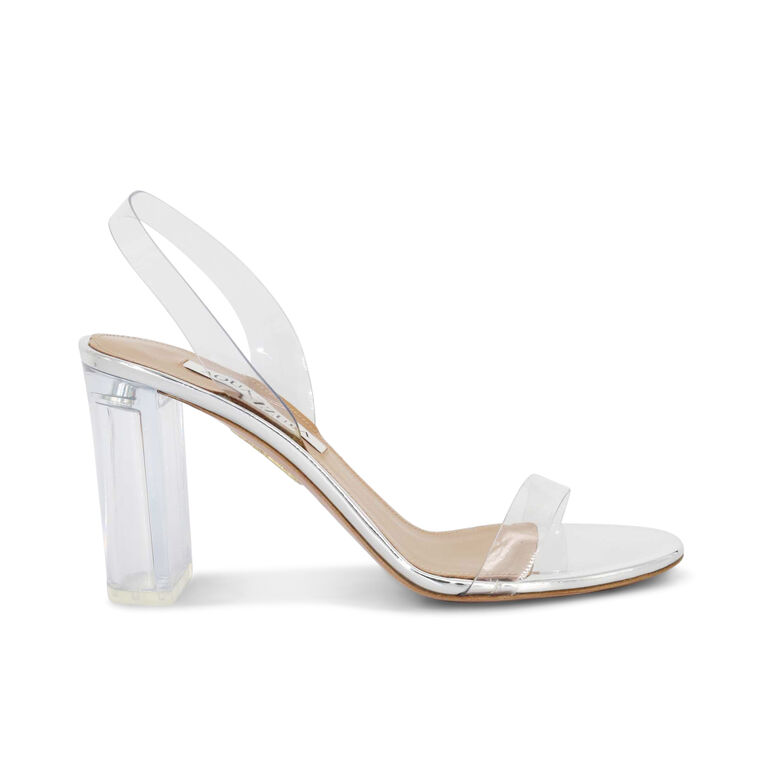 So Nude Plexi Block 85mm Sandals image number null