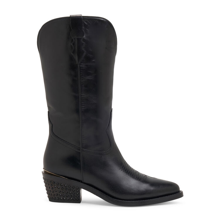 Sharon 55mm Cowboy Boot With Tonal Crystal Embellished Heel image number null