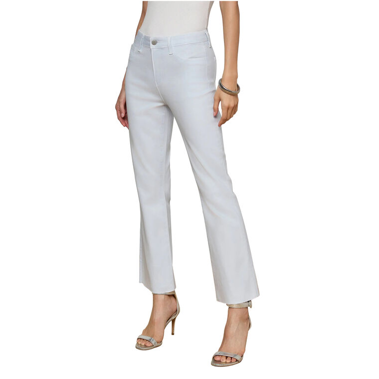 Kendra High-Rise Coated Cropped Flare Jean image number null