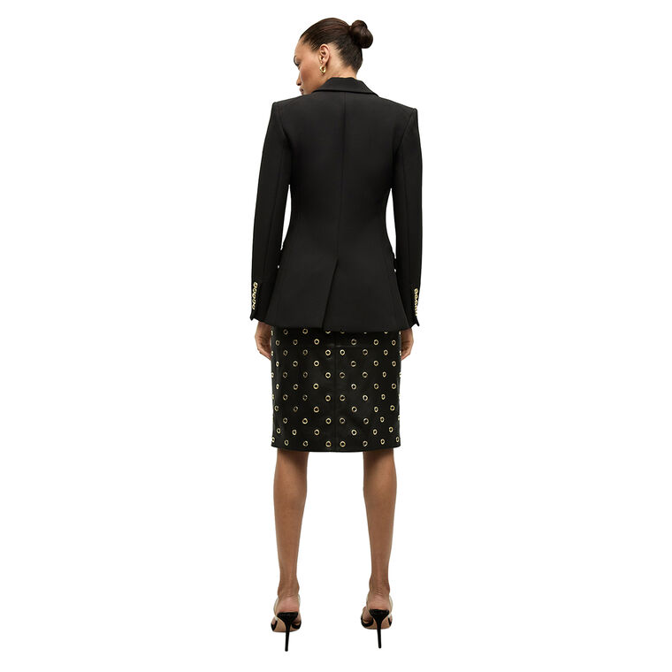 Anderson Leather Grommet Midi Skirt image number null