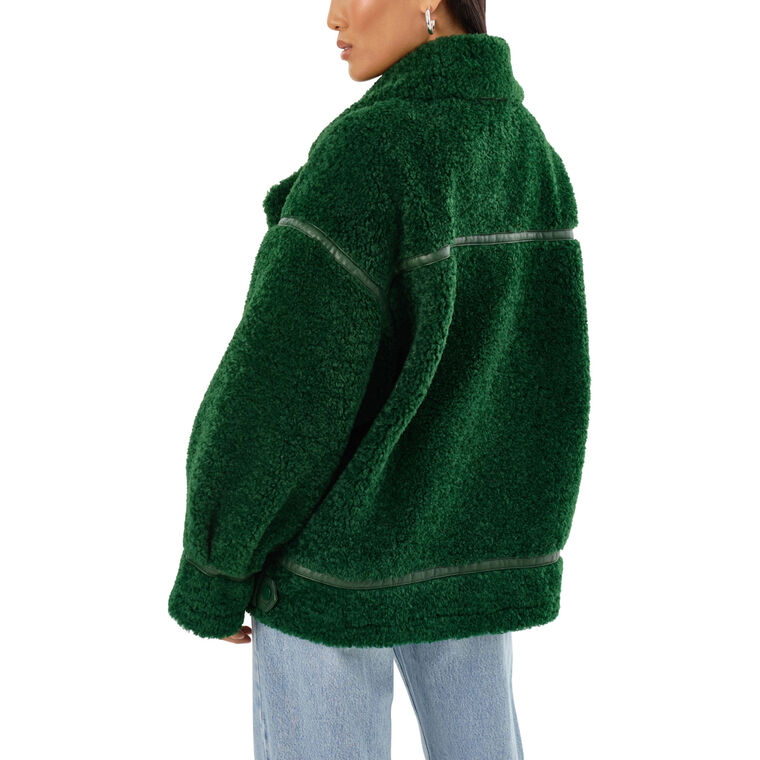 Badu Oversized Faux Shearling Jacket image number null
