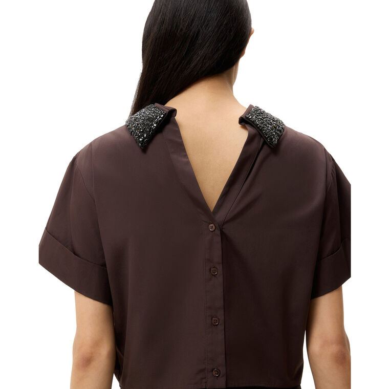 Forever And Always Reversible Shirt With Crystal Collar image number null