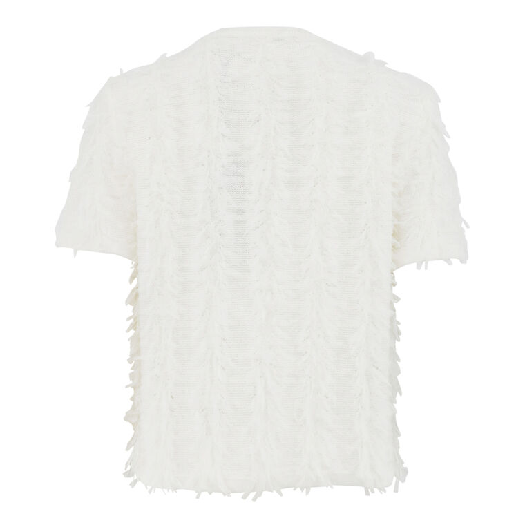 Swift Button-Front Short Sleeve Sweater image number null