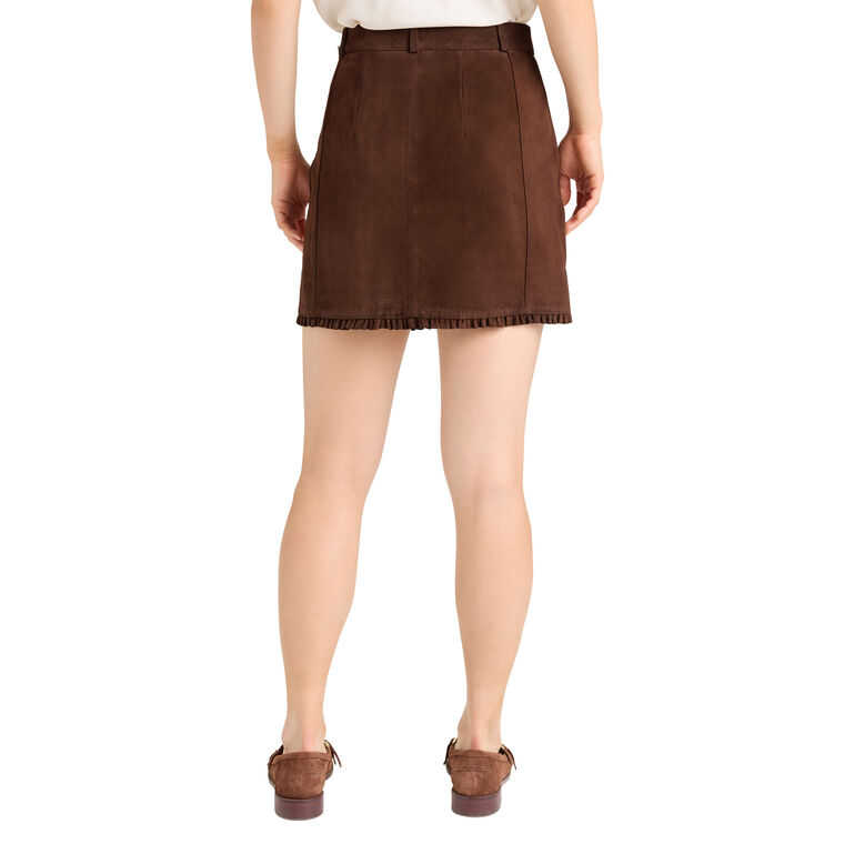 Scotlyn Suede A-Line Mini Skirt image number null