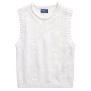 Linen-Cotton Sleeveless Pullover Sweater Tank