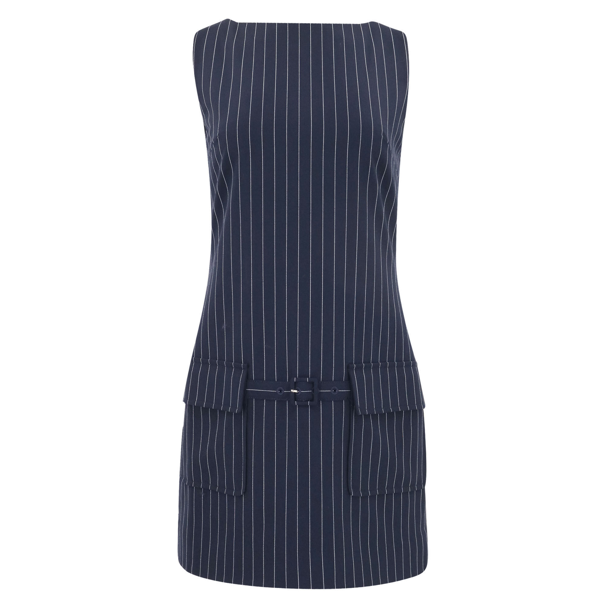 Navy blue pinstripe dress online