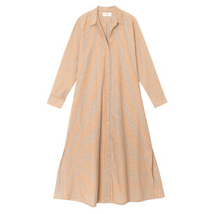Boden Long Sleeve Crisp Cotton Stripe Midi Dress