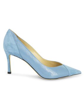 Cass 75mm Mixed Leather Pumps