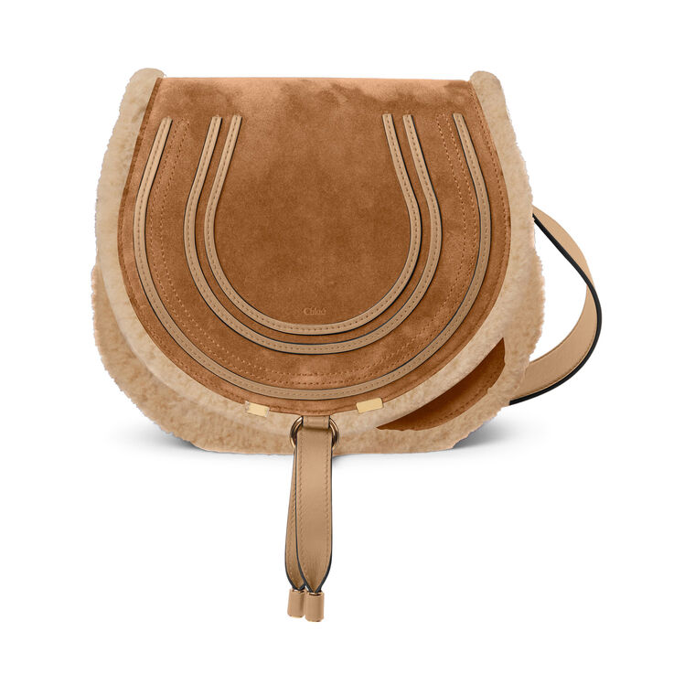 Marcie Small Shearling Crossbody Bag image number null