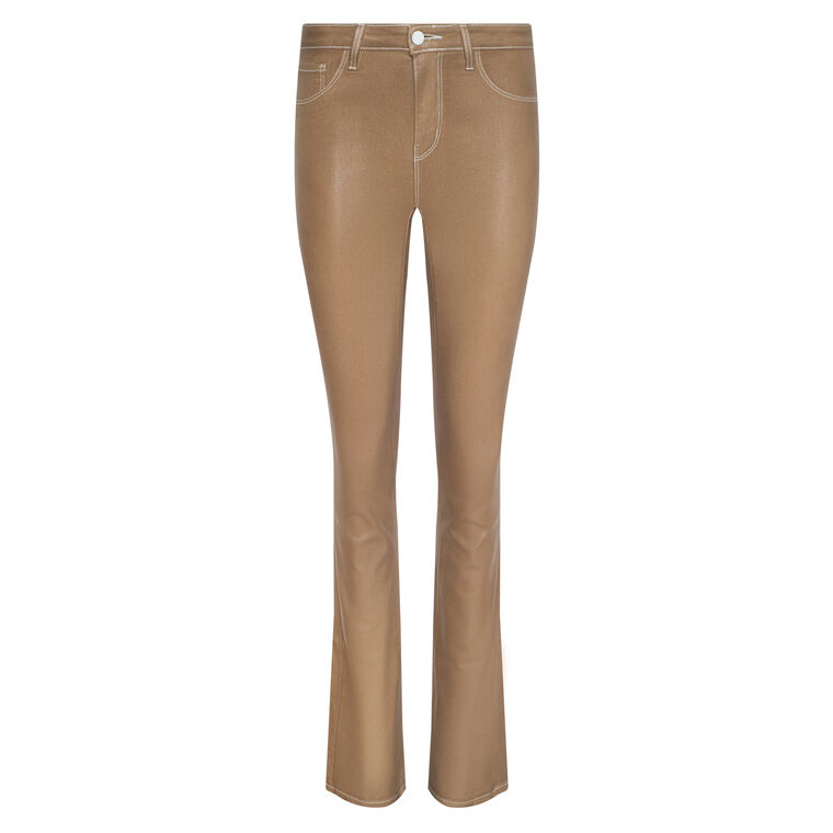Selma High Rise Sleek Coated Baby Bootcut Jean image number null