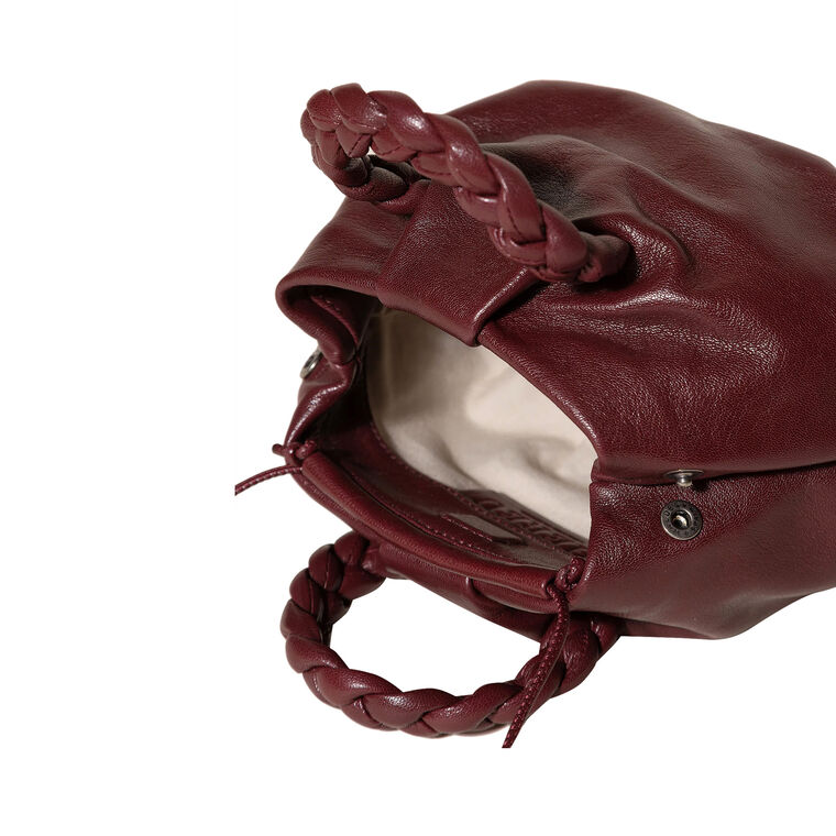 Bombon Supple Shiny Plaited Top Handle Bag image number null