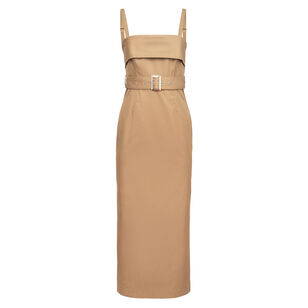 Theodora Sleeveless Belted Midi Dress