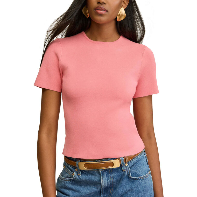 Milios Short Sleeve Knit Top image number null
